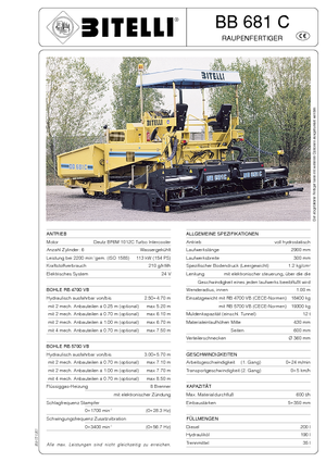 Track-asfalteermachines Bitelli BB 681 C-RB 5700 VB
