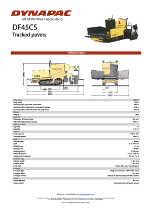 Track-asfalteermachines Dynapac DF 45 CS