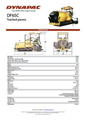 Track-asfalteermachines Dynapac DF 65 C