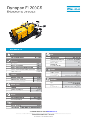 Track-asfalteermachines Dynapac F 1200 CS