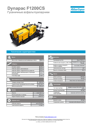 Track-asfalteermachines Dynapac F 1200 CS