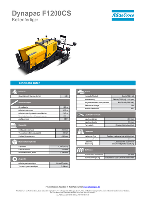Track-asfalteermachines Dynapac F 1200 CS