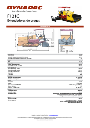 Track-asfalteermachines Dynapac F 121 C
