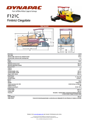 Track-asfalteermachines Dynapac F 121 C