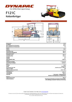 Track-asfalteermachines Dynapac F 121 C