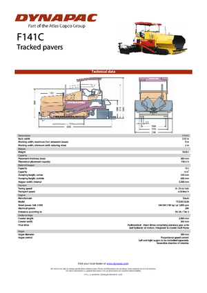 Track-asfalteermachines Dynapac F 141 C