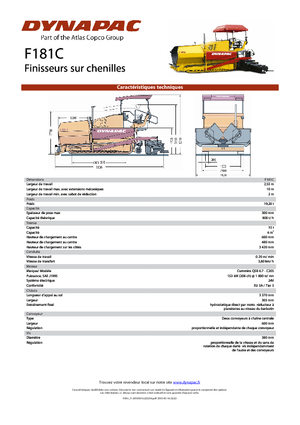 Track-asfalteermachines Dynapac F 181 C