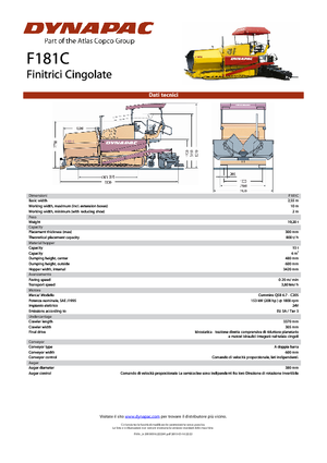 Track-asfalteermachines Dynapac F 181 C