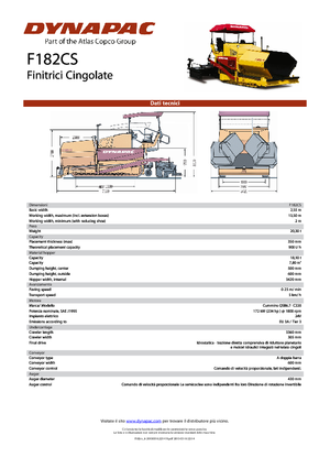 Track-asfalteermachines Dynapac F 182 CS