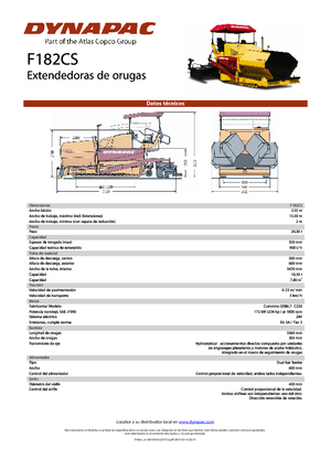 Track-asfalteermachines Dynapac F 182 CS