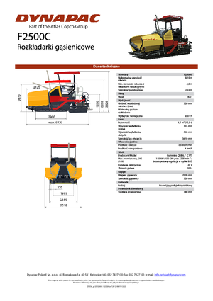 Track-asfalteermachines Dynapac F 2500 C