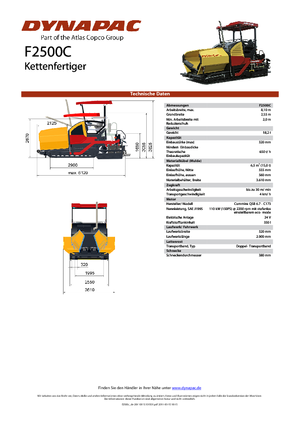 Track-asfalteermachines Dynapac F 2500 C 