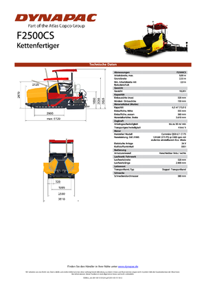 Track-asfalteermachines Dynapac F 2500 CS