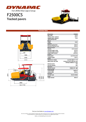 Track-asfalteermachines Dynapac F 2500 CS