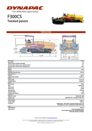 Track-asfalteermachines Dynapac F 300 CS