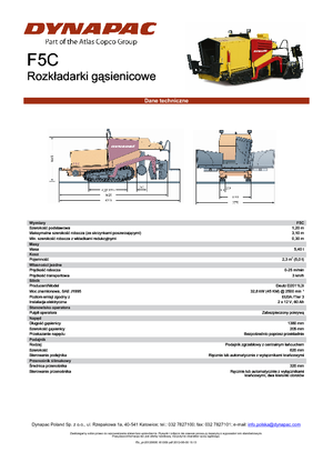 Track-asfalteermachines Dynapac F 5 C