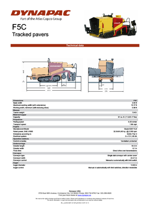 Track-asfalteermachines Dynapac F 5 C