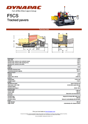 Track-asfalteermachines Dynapac F 5 CS