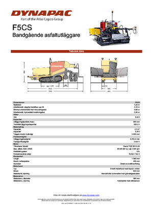 Track-asfalteermachines Dynapac F 5 CS