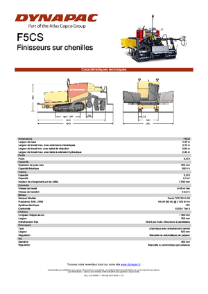 Track-asfalteermachines Dynapac F 5 CS