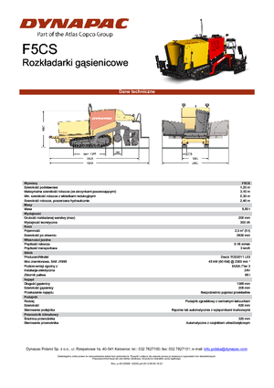 Track-asfalteermachines Dynapac F 5 CS
