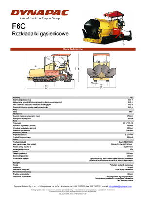 Track-asfalteermachines Dynapac F 6 C