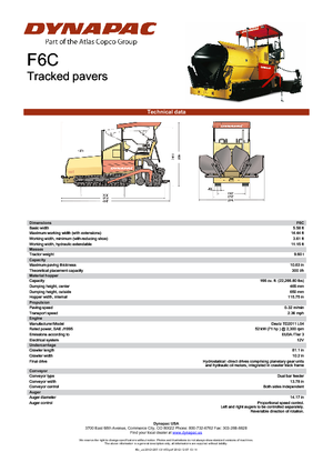 Track-asfalteermachines Dynapac F 6 C