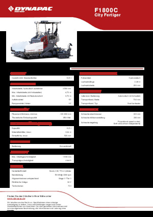 Track-asfalteermachines Dynapac F1800C