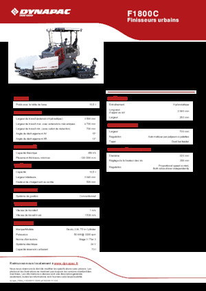 Track-asfalteermachines Dynapac F1800C
