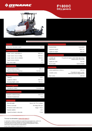 Track-asfalteermachines Dynapac F1800C
