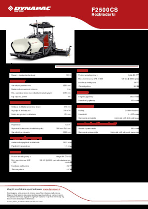 Track-asfalteermachines Dynapac F2500CS