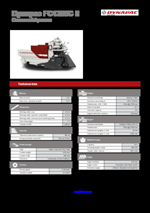Track-asfalteermachines Dynapac FC1300C II