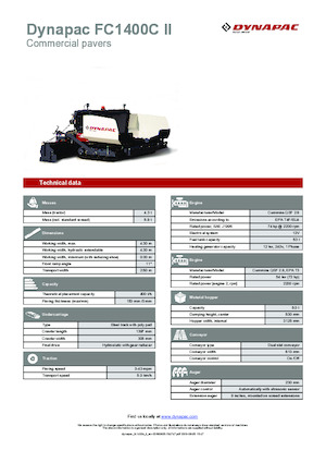Track-asfalteermachines Dynapac FC1400C II