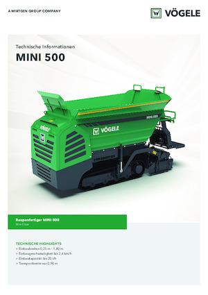 Track-asfalteermachines Vögele MINI 500
