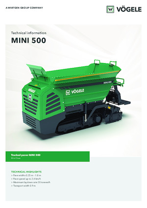 Track-asfalteermachines Vögele MINI 500
