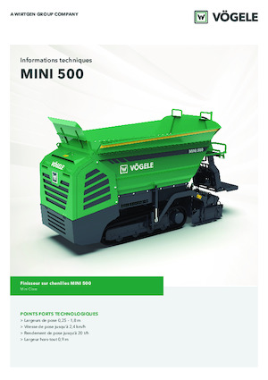 Track-asfalteermachines Vögele MINI 500