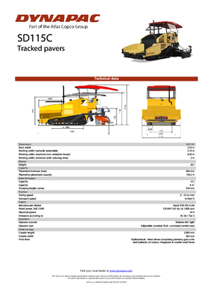 Track-asfalteermachines Dynapac SD 115 C