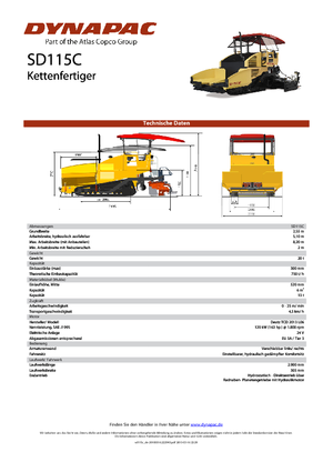 Track-asfalteermachines Dynapac SD 115 C