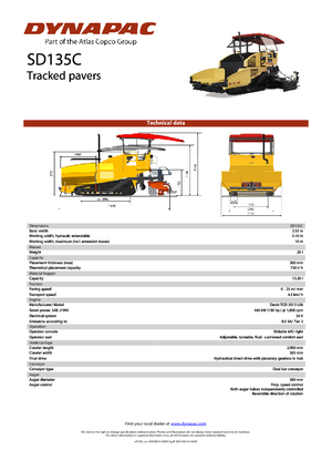 Track-asfalteermachines Dynapac SD 135 C