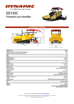 Track-asfalteermachines Dynapac SD 135 C