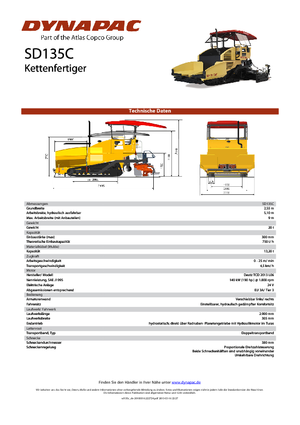 Track-asfalteermachines Dynapac SD 135 C