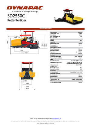 Track-asfalteermachines Dynapac SD 2550 C