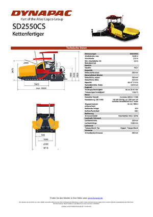 Track-asfalteermachines Dynapac SD 2550 CS