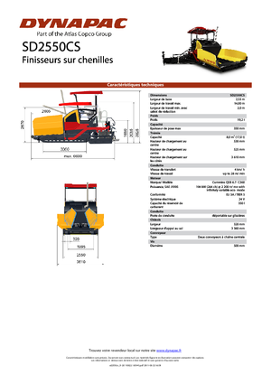 Track-asfalteermachines Dynapac SD 2550 CS