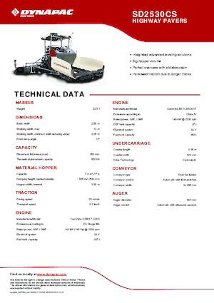 Track-asfalteermachines Dynapac SD2530CS