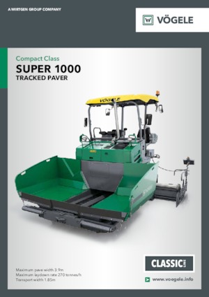 Track-asfalteermachines Vögele Super 1000