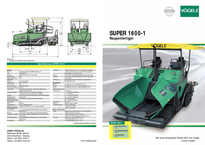 Track-asfalteermachines Vögele Super 1600-1