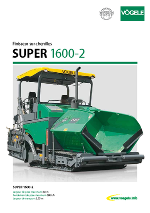 Track-asfalteermachines Vögele Super 1600-2