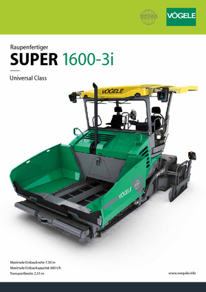 Track-asfalteermachines Vögele Super 1600-3i