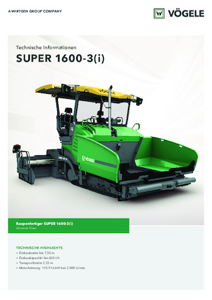 Track-asfalteermachines Vögele Super 1600-3i